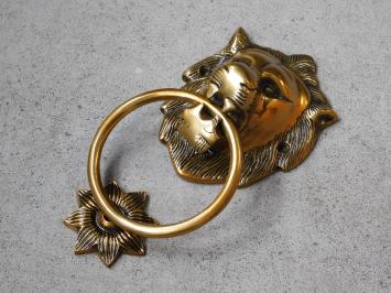 Door knocker Lion's head - Alu - Brass look