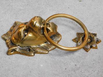 Door knocker Lion's head - Alu - Brass look