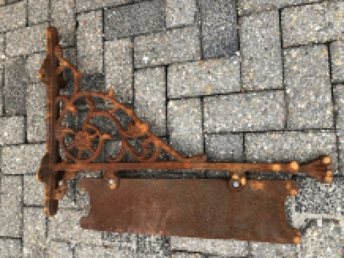 Winkel bord, lange plaat, gietijzer, ongeverfd - vliegroest