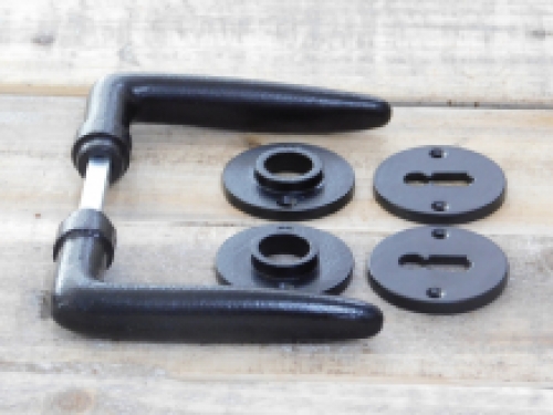 Set of door hardware - for room doors - black - BB