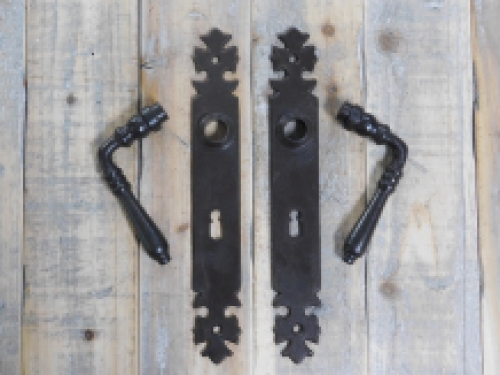 Set of door hardware - antique iron dark brown - BB 72 - for room doors