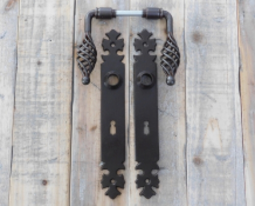 Set of door hardware for room doors - BB72 - from antique iron brown