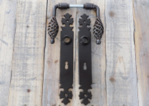 Set of door hardware for room doors - BB72 - from antique iron brown
