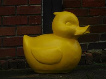 Sizeable duck as piggy bank - bright yellow - polystone