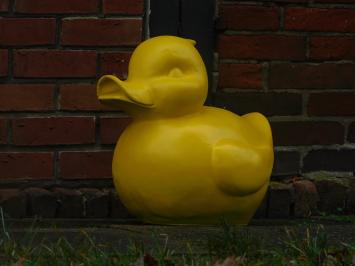 Sizeable duck as piggy bank - bright yellow - polystone