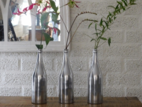 Luxury stylish bottle - decoration for flowers/branches - aluminum