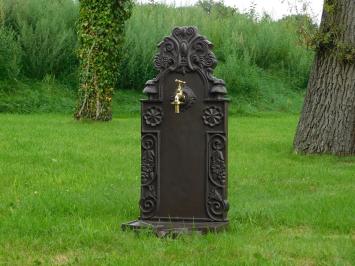 Ornate Fountain - with Brass Tap - Alu - Dark Brown