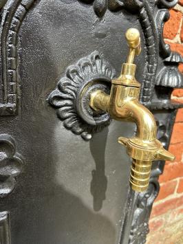 Ornate large Fountain - with Brass Tap - Alu - black