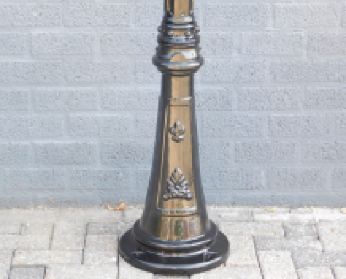 Classical lantern 'Barcelona' - outdoor lighting with ceramic socket and glass, alu black, 275cm