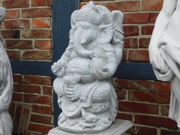 Statue Ganesha 1 - der Gott der Weisheit, des Wohlstandes und des Glücks - Massivstein