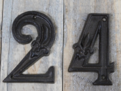 Classic house numbers - Digits from 0 to 9 - Iron