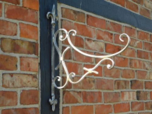 Wandhaak Franse Lelie - metaal - 50cm