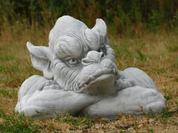 Gargoyle XL – Solid Stone – 42 cm Wide – Garden Statue
