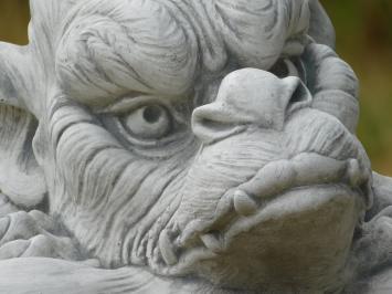 Gargoyle XL – Solid Stone – 42 cm Wide – Garden Statue