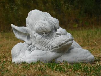 Gargoyle XL – Solid Stone – 42 cm Wide – Garden Statue