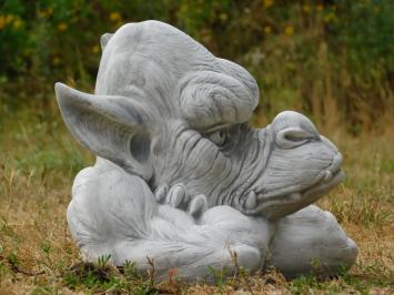 Gargoyle XL – Solid Stone – 42 cm Wide – Garden Statue
