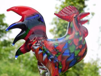 Glas geblazen Haan - Vol in Kleur - Handgemaakt