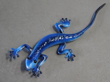 Gecko in colour - hand-painted - metal - wall deco