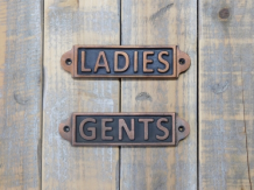 Ladies and Gents - door signs - set of 2