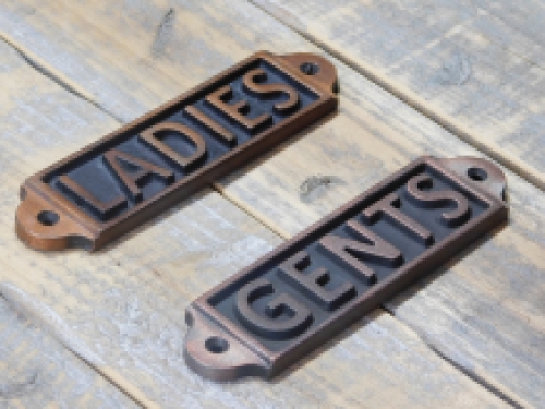 Ladies and Gents - door signs - set of 2