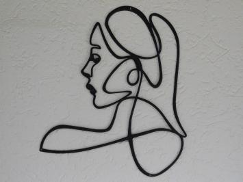 Face of a woman - 50 cm - Outline Wall decoration
