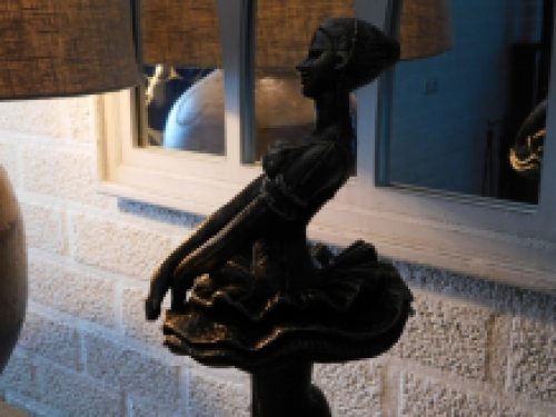 Statue of a ballerina, cast iron, bronze look, home decoration