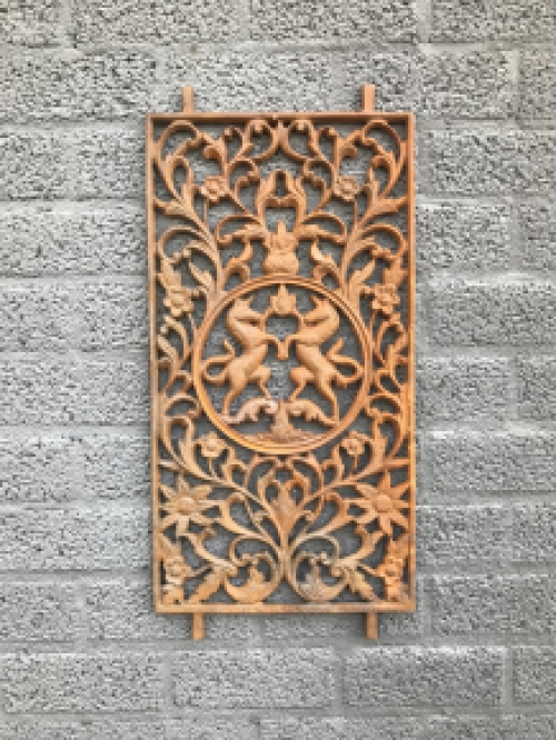 Door grille / window grille - balcony railing, but also beautiful as wall decoration, cast iron - rustic.