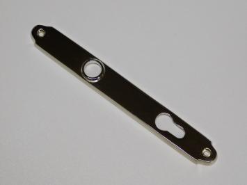 Smalle Deurplaat - PC 92 - Hoogglans Vernikkelt Messing