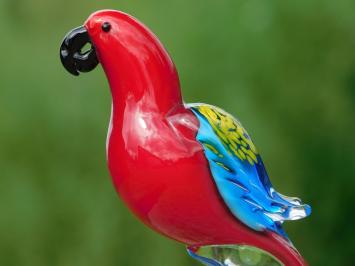 Glass sculpture Parrot - In Colour - Glass sculpture