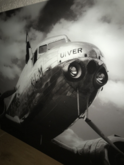Art on glass of the plane: ''De UIVER'', Dutch history, beautiful!