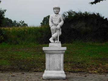 Statue Golfer on Pedestal - 78 cm - Stone