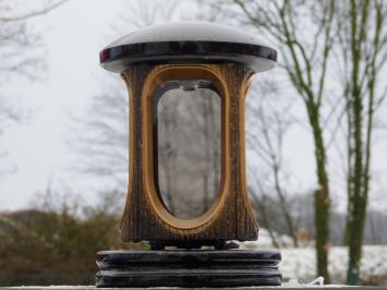 Grablaterne aus Granit – Schwarz mit Gold