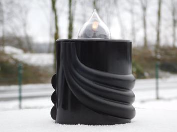 Grablaterne aus Granit – Schwarz mit Gold