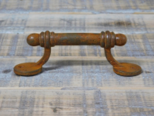 Doorhandle, antique iron handle for doors, cupboards and drawers - rust colour