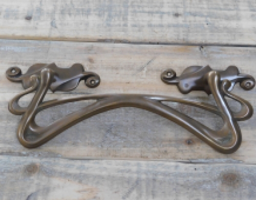 Patina Pull handle, Art Nouveau handle for front door, brass supply