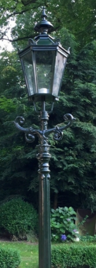 Buitenlamp,lantaarn met keramische fitting en glas, gegoten aluminium, 232 cm