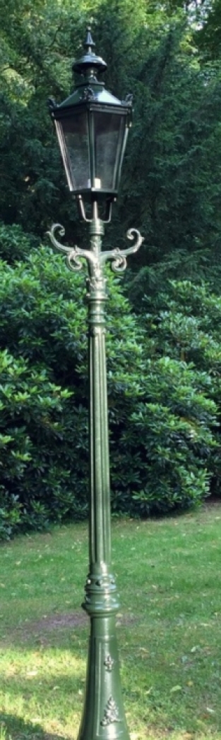 Buitenlamp,lantaarn met keramische fitting en glas, gegoten aluminium, 232 cm