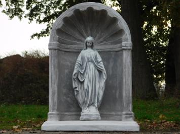 Large Classic Prayer Chapel with Statue of the Virgin Mary – approx. 95 x 70 cm – Stone