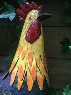 Decorative Rooster - Full in Colour - Metal