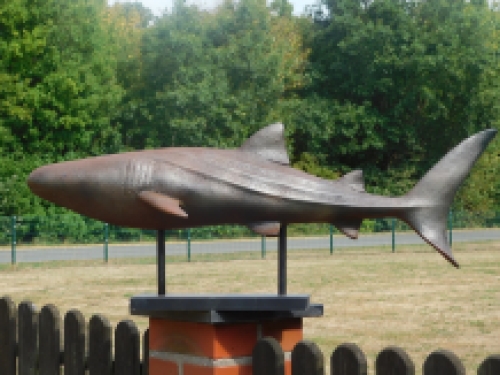 Shark on a stand - polystone - decorative