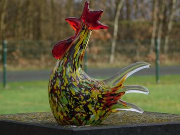 Statue Rooster of glass - in colour