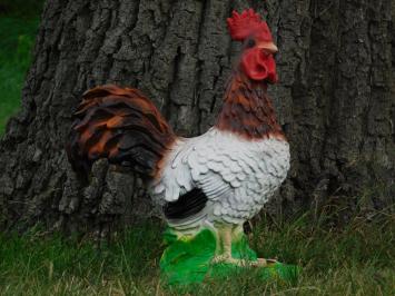 Statue Hahn in Farbe - Polystone - 40cm hoch