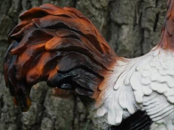 Statue Hahn in Farbe - Polystone - 40cm hoch