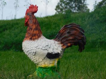 Statue Hahn in Farbe - Polystone - 40cm hoch
