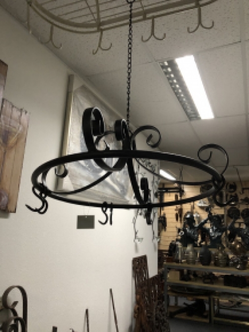 Hanger - game hook - spice rack - iron wreath with 8 hooks.