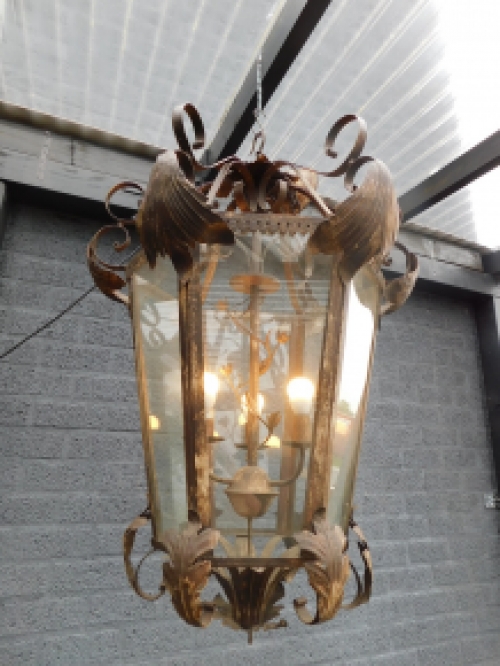 Wonderful antique hefty hanging lantern, great beautiful unique piece!!! UNIQUE SO 1 X!!!