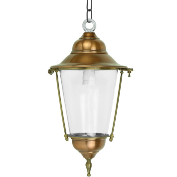 Hanglamp Sneek koper -messing - aan Ketting - 54 cm