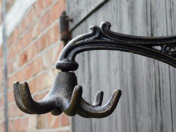 Hanger with 6 hooks - cast iron - wall deco