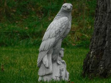 Havik van Steen - Wit met Grijs - Dierensculptuur