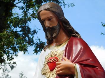 Heilig Hartbeeld Jezus XL - 113 cm - Polystone